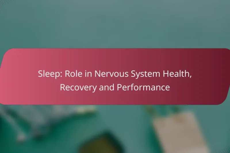 Sonno: ruolo nella salute del sistema nervoso, recupero e prestazioni
