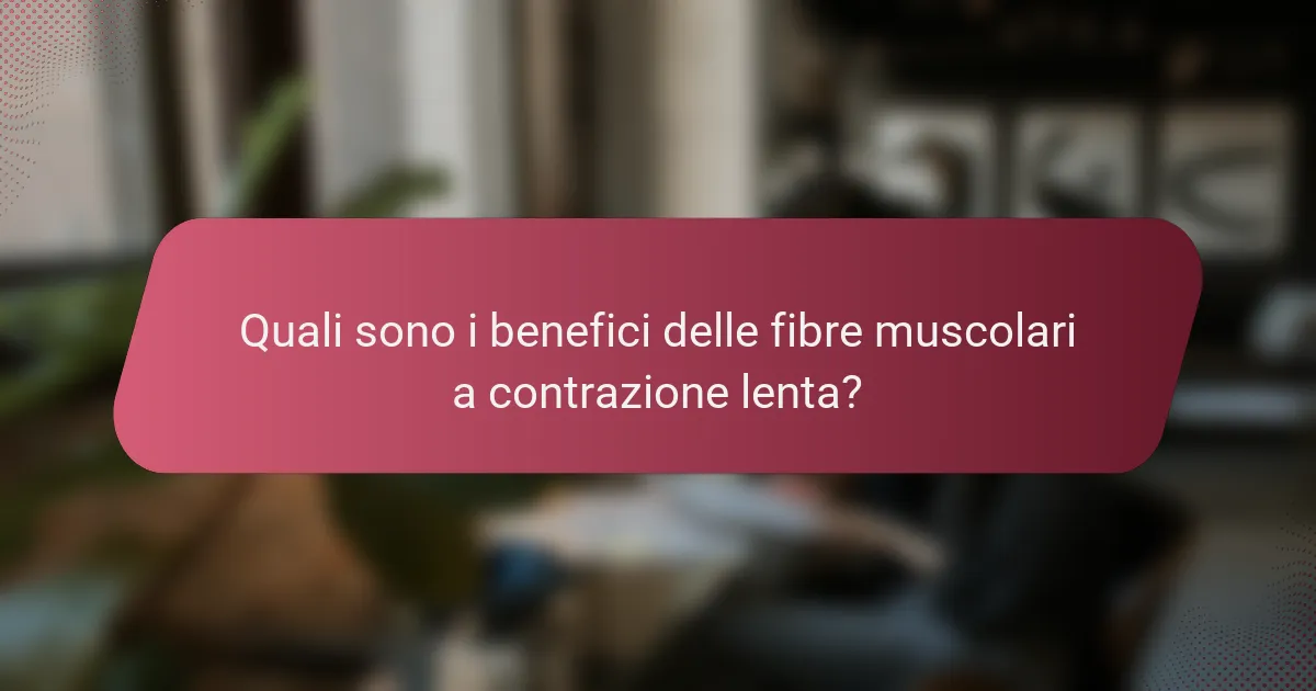 Quali sono i benefici delle fibre muscolari a contrazione lenta?